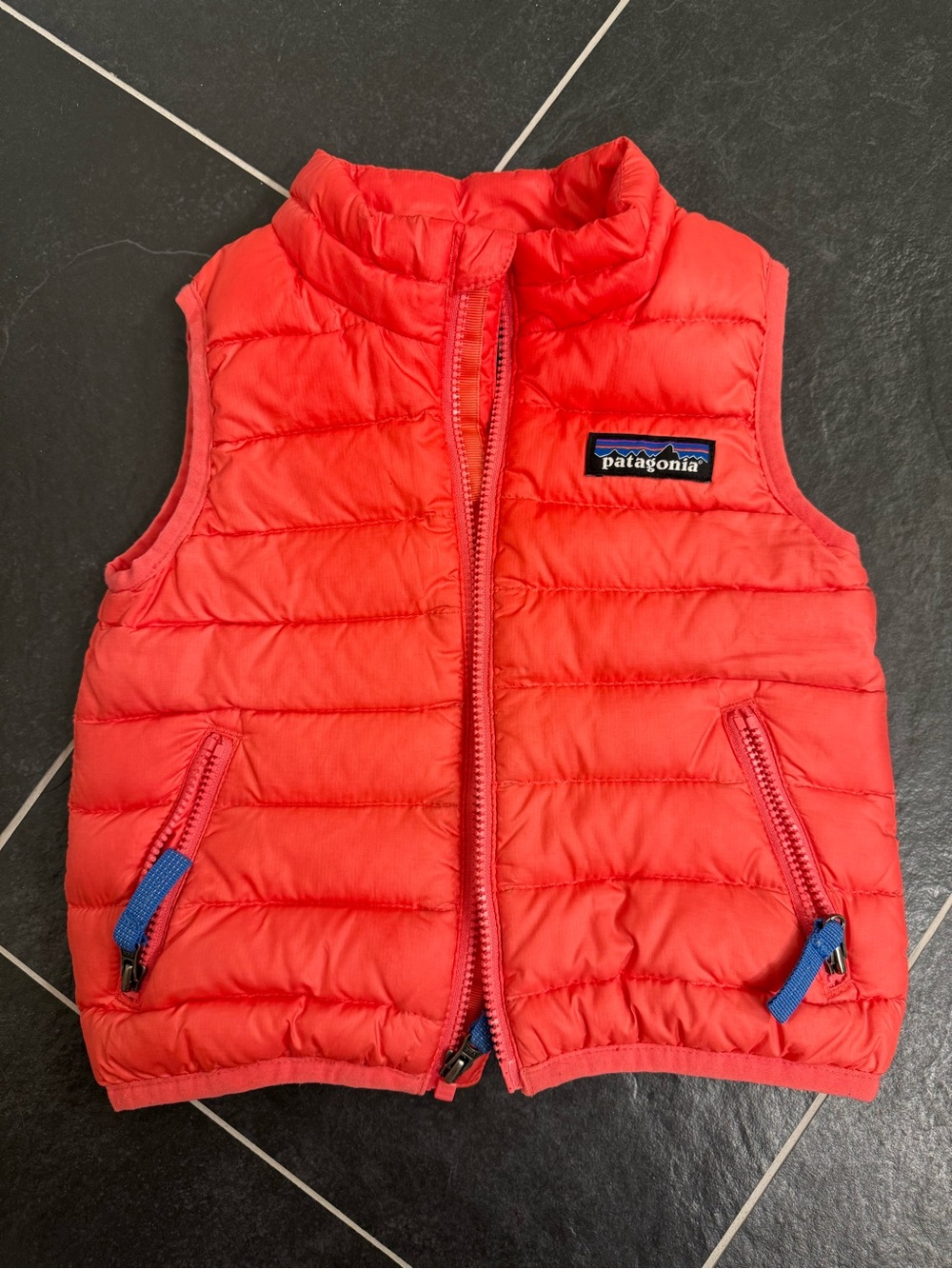 Patagonia Kids Coral-Red Puffer Vest